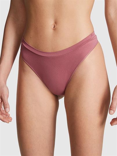 Pink Seamless Yüksek Bel Tanga Kulot