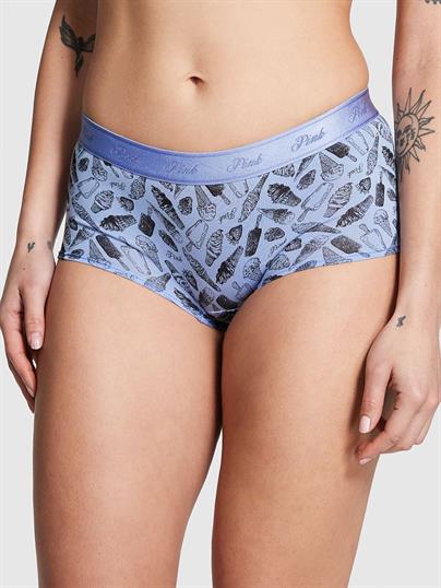 Pink Logolu Pamuklu Boyshort Kulot