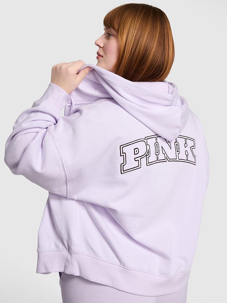 Pink Ivy Fleece Campus Full Zip Hoodie arka görünümü