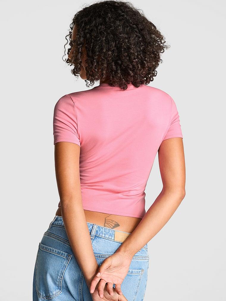 Pink Pamuklu Tisort arka görünümü