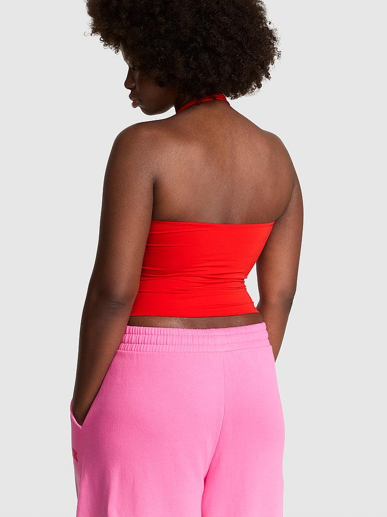 Pink Base Esnek Halter Askili Atlet arka görünümü