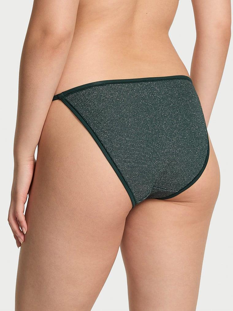 Pink Pamuklu String Bikini Kulot arka görünümü