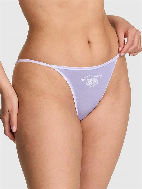 Pink Pamuklu Askili Bikini Kulot ön görünüm