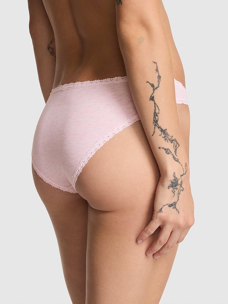 Pink Dantel Detayli Pamuklu Cheeky Kulot arka görünümü
