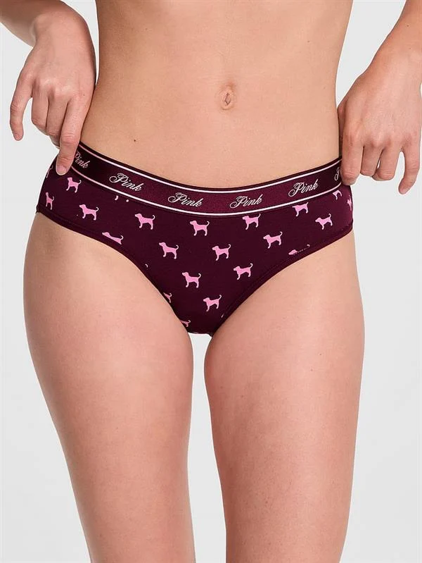 Pink Logolu Pamuklu Hiphugger Kulot ön görünüm