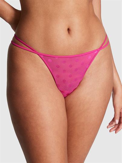 Pink Dantel Detayli Tanga Kulot