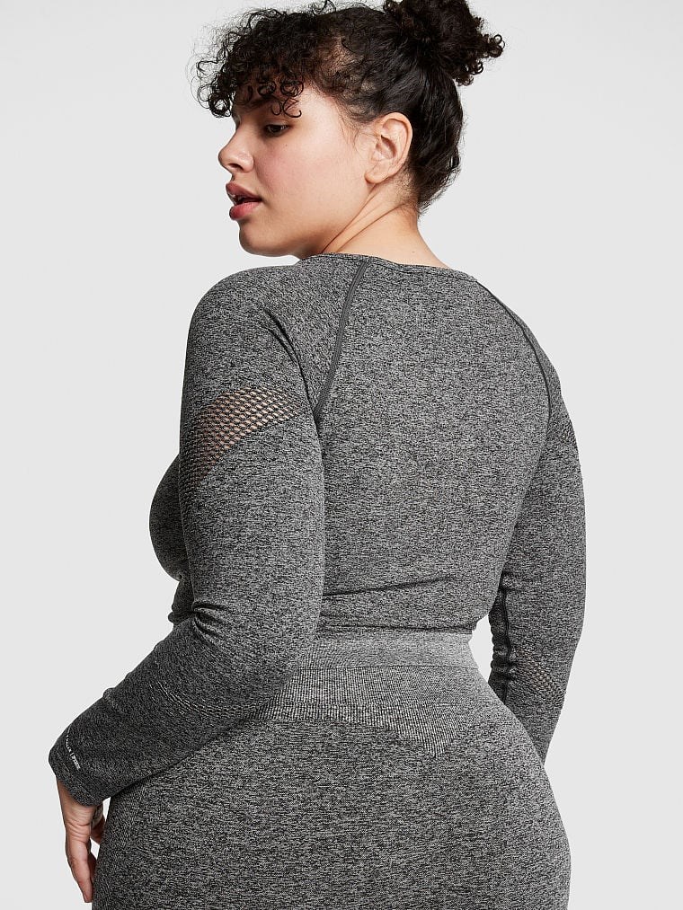 Pink Chloe X Halle Seamless Uzun Kollu Crop arka görünümü