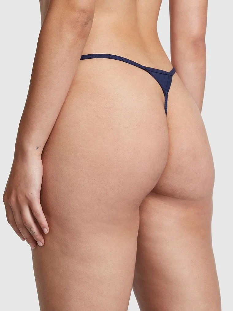 Victorias S Secret Pink Pamuklu V String Kulot arka görünüm