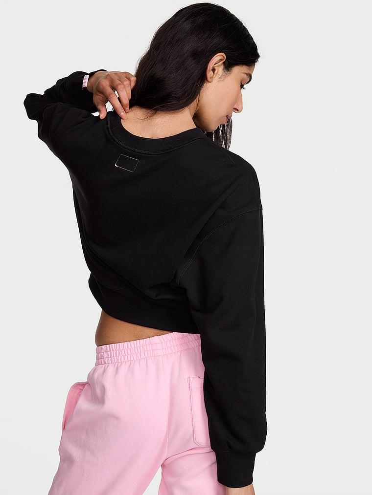 Obsessed Yuvarlak Yaka Crop Sweatshirt arka görünüm