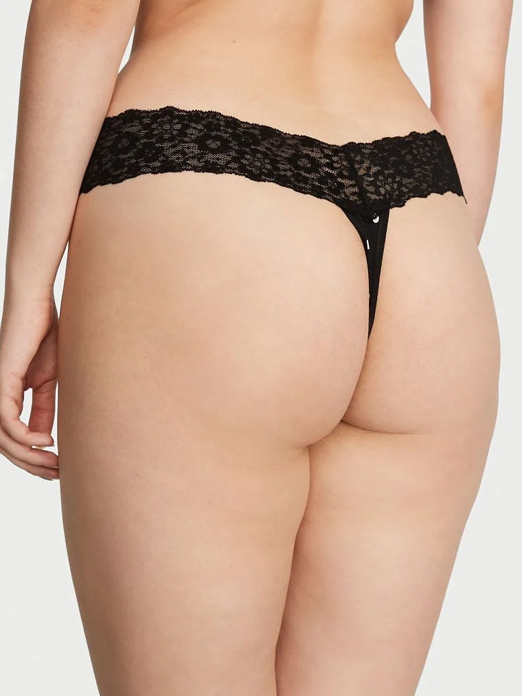 Posey Beli Dantelli Pamuklu Tanga arka görünüm