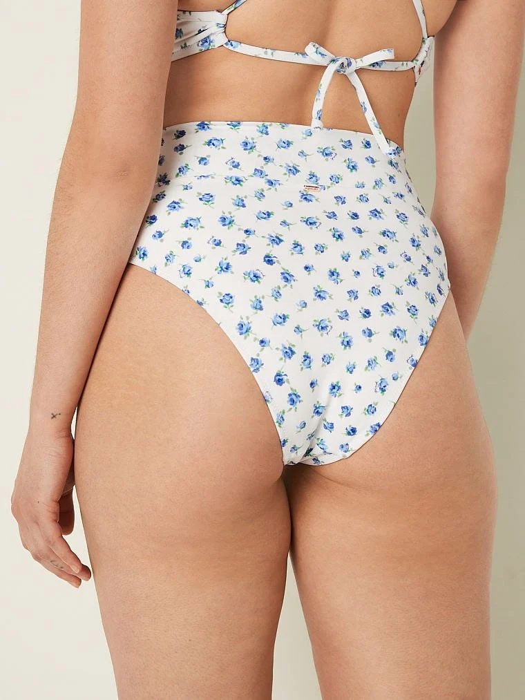 Victorias S Secret Pink V Capraz Gecisli Yüksek Bel Cheeky Bikini Alti arka görünüm