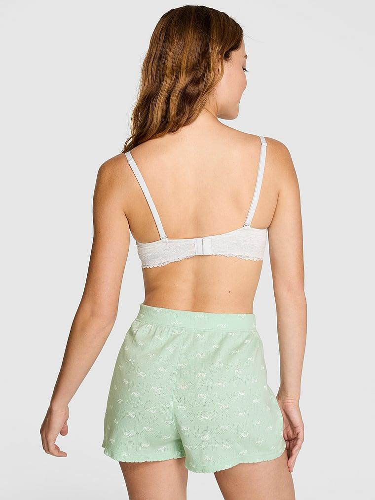Pink Pointelle Boxer Sort arka görünümü
