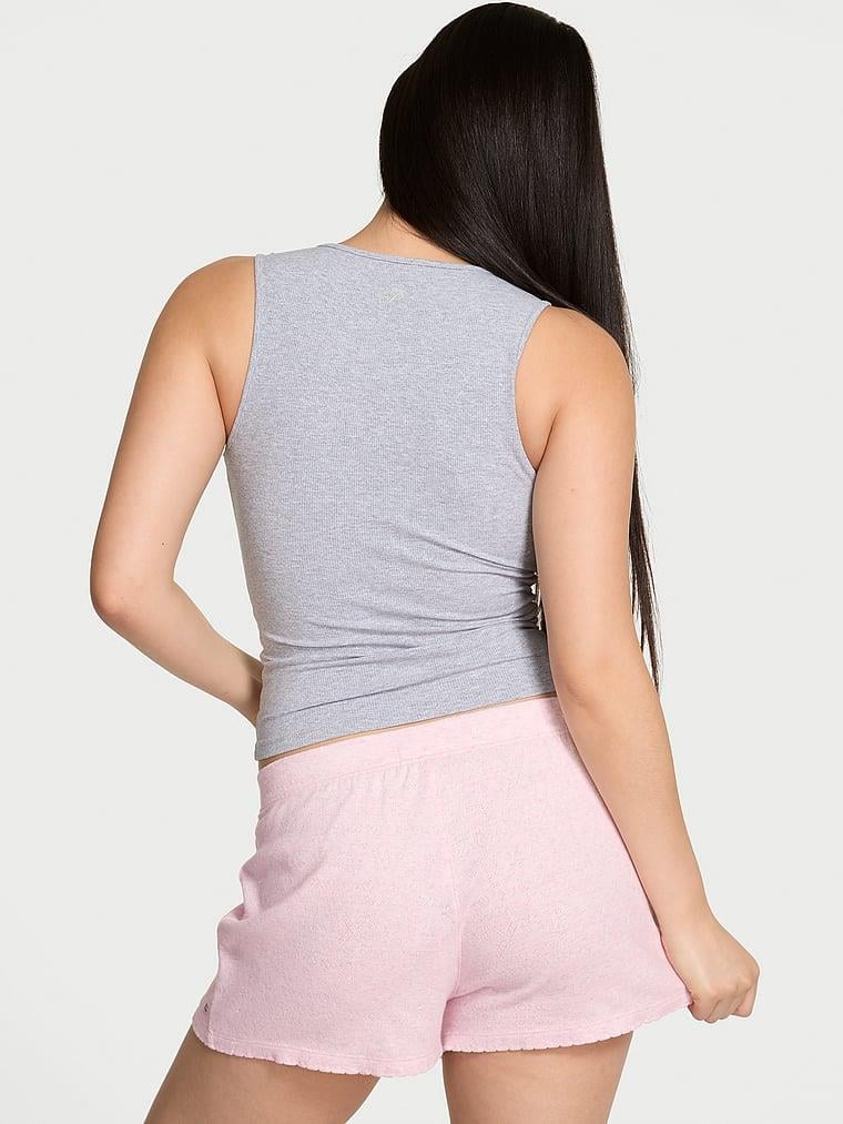Pink Pointelle Boxer Sort arka görünümü