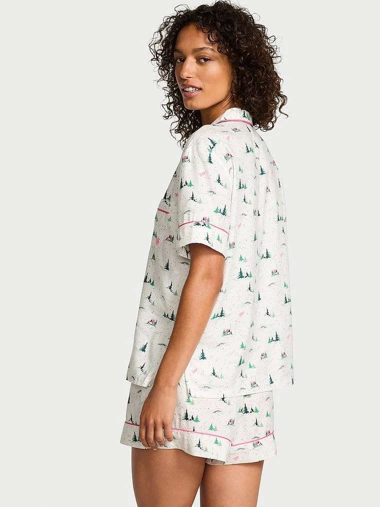 Flanel Sortlu Pijama Takimi arka görünüm