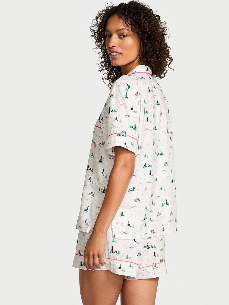 Flanel Sortlu Pijama Takimi arka görünümü