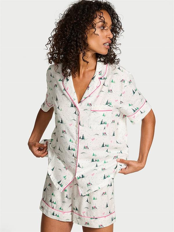 Flanel Sortlu Pijama Takimi