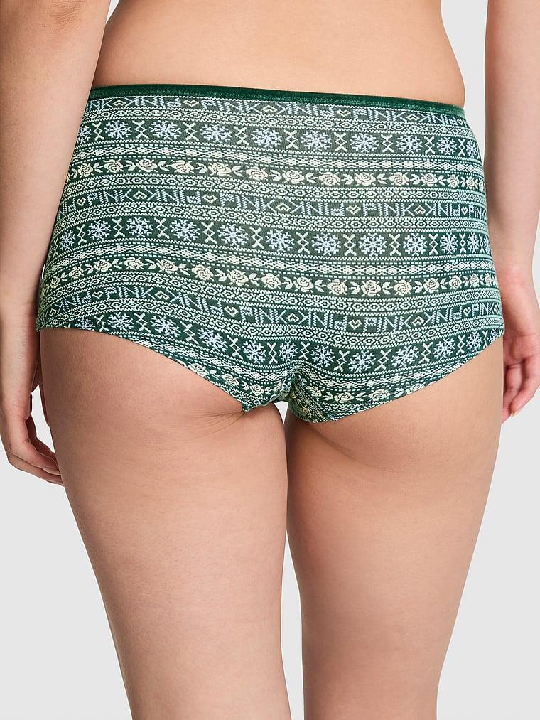 Pink Kadife Kenarli Pamuklu Boyshort Kulot arka görünümü