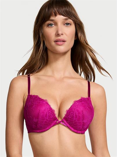 Bombshell Gul Dantelli 2 Beden Buyuk Gosteren Push Up Sütyen