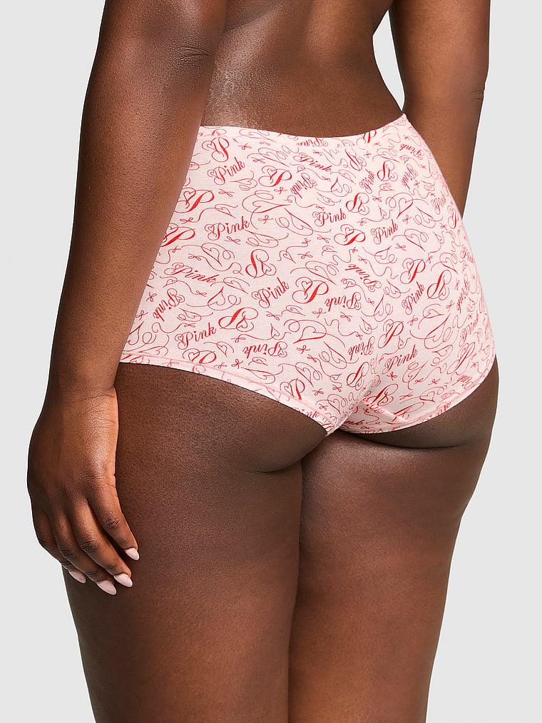 Pink Logolu Pamuklu Boyshort Kulot arka görünümü