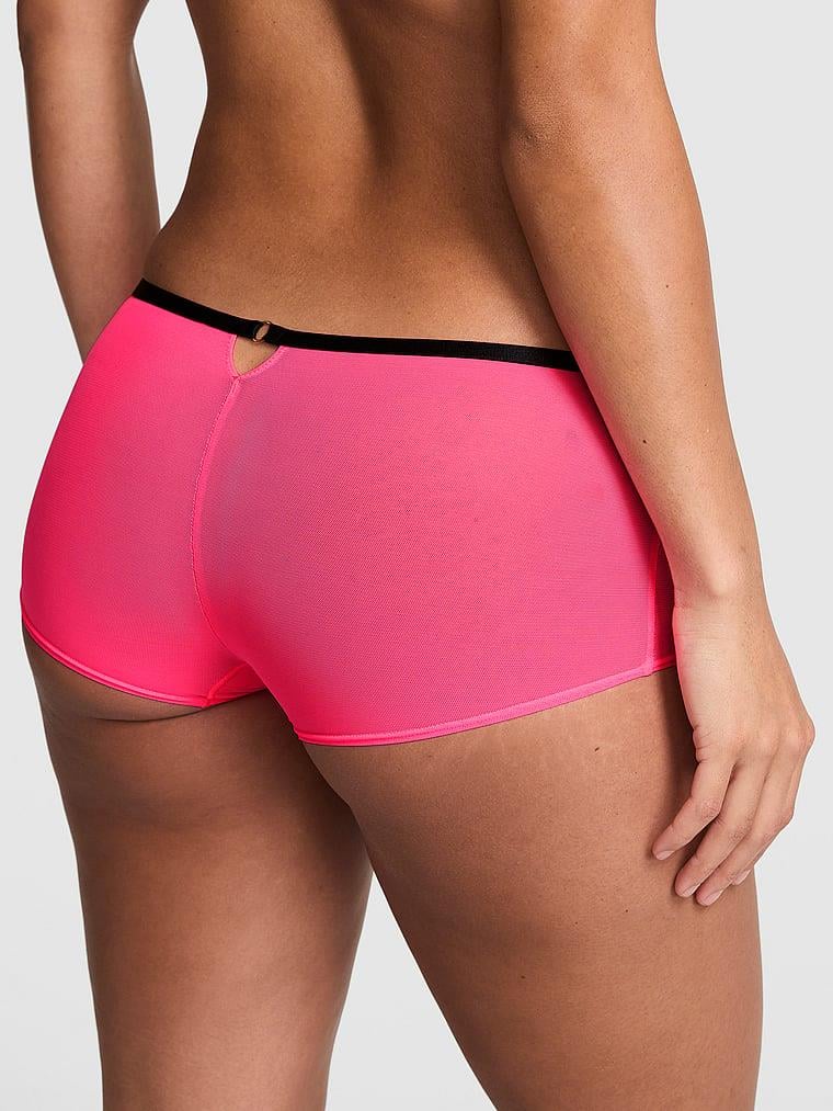 Pink Transparan Boyshort Kulot arka görünüm