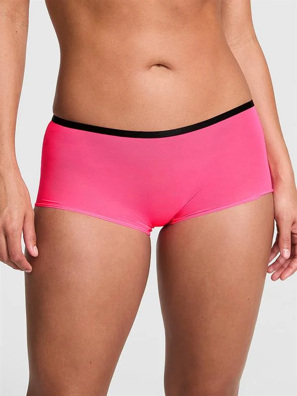 Pink Transparan Boyshort Kulot ön görünüm