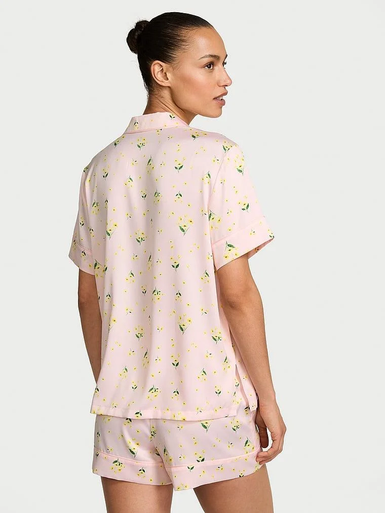 Saten Kısa Pijama Takimi arka görünüm