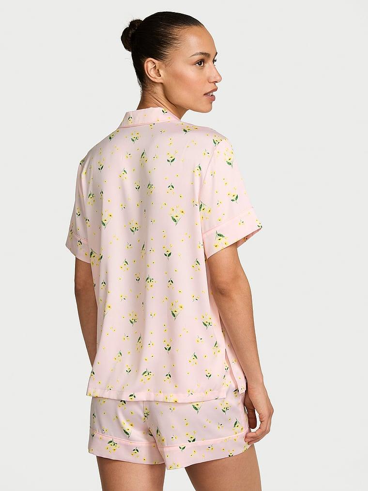 Saten Kısa Pijama Takimi arka görünümü
