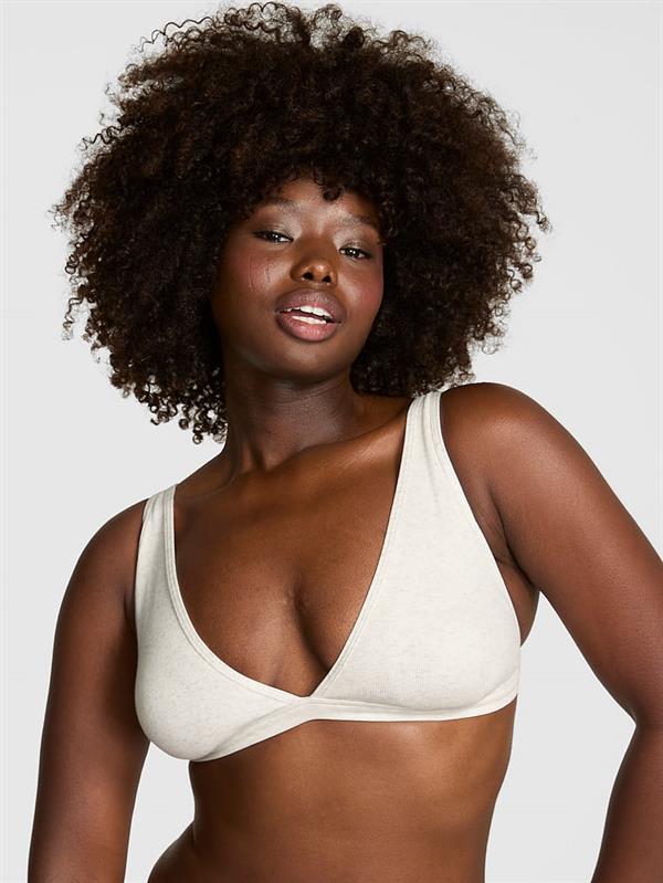 Pink Pamuklu Dekolteli Bralet