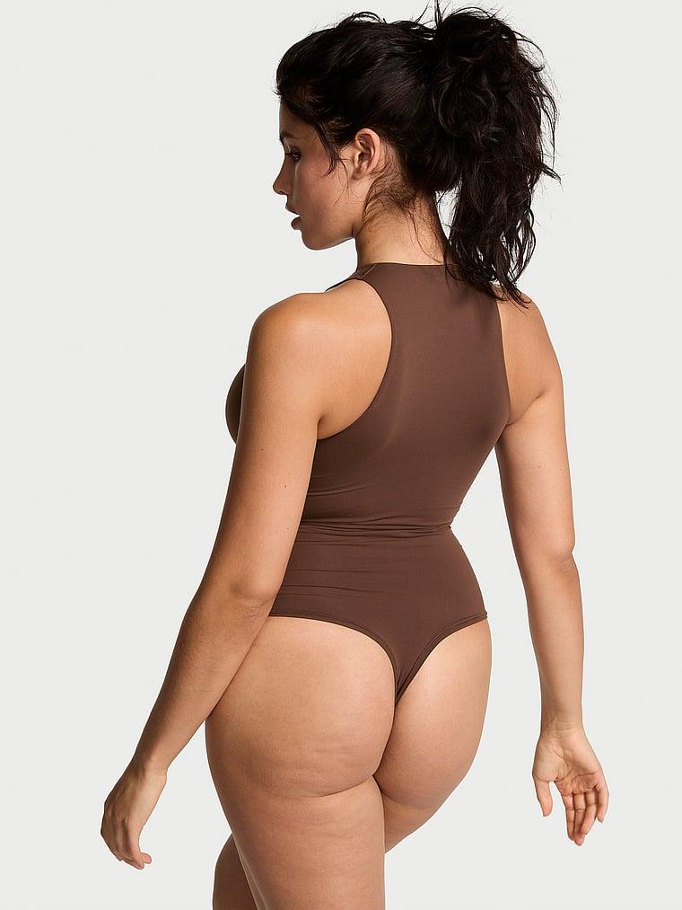 Pink Base Dik Yaka Esnek Bodysuit arka görünümü