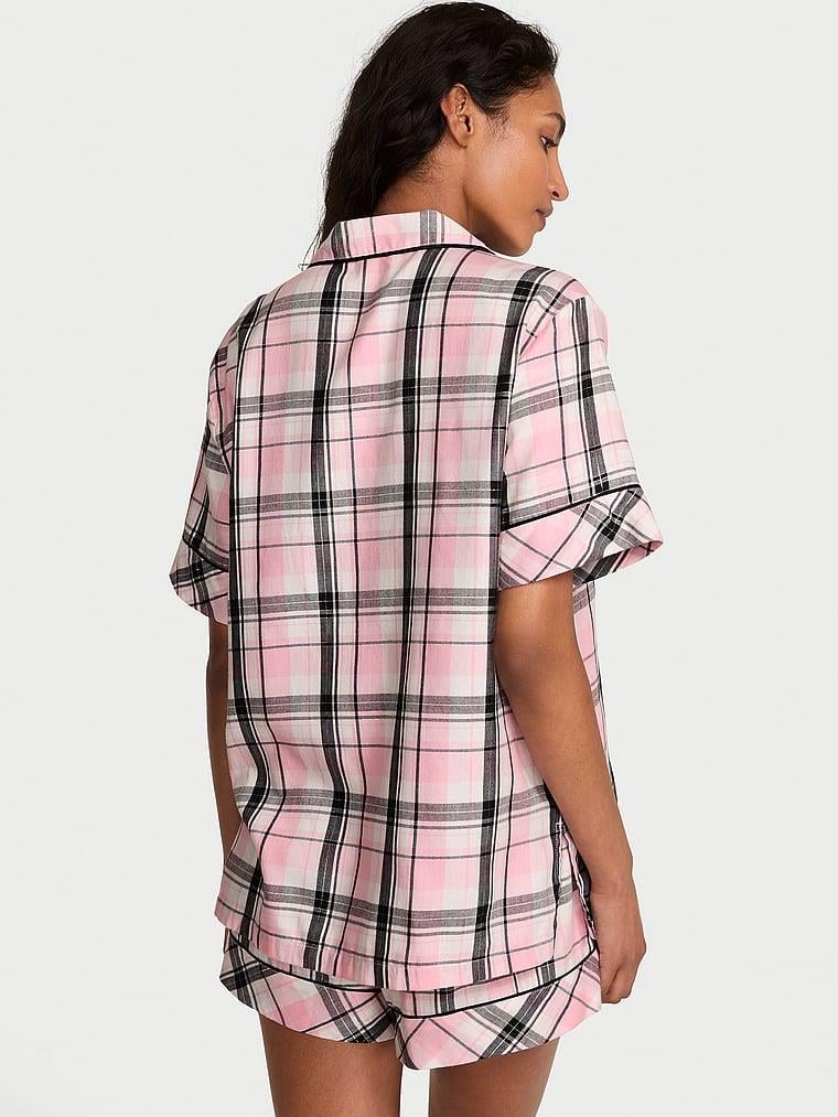 Flannel Sortlu Pijama Takimi arka görünümü