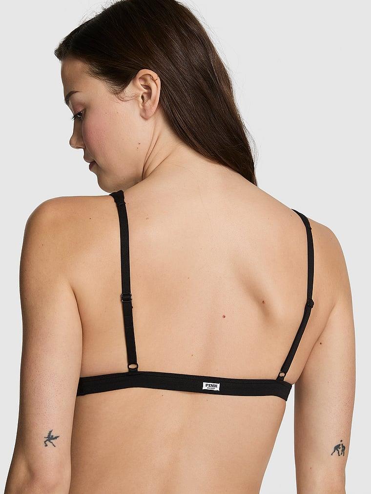 Pink Pamuklu Dekolteli Bralet arka görünüm
