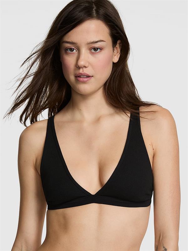 Pink Pamuklu Dekolteli Bralet