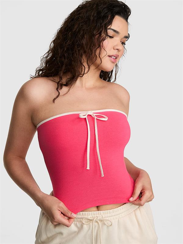 Pink All Day Pamuklu Buzgulu Önden Baglamali Bustiyer ön görünüm