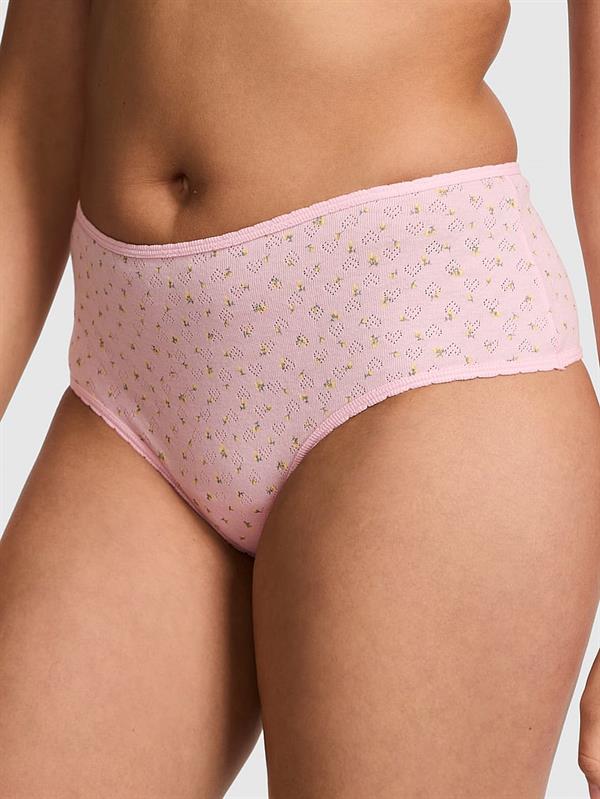Pink Pamuklu Cheeky Kulot ön görünüm