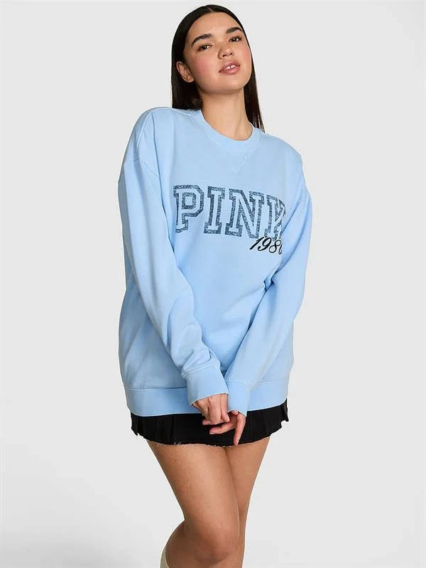 Pink Ivy Oversize Bisiklet Yaka Sweatshirt