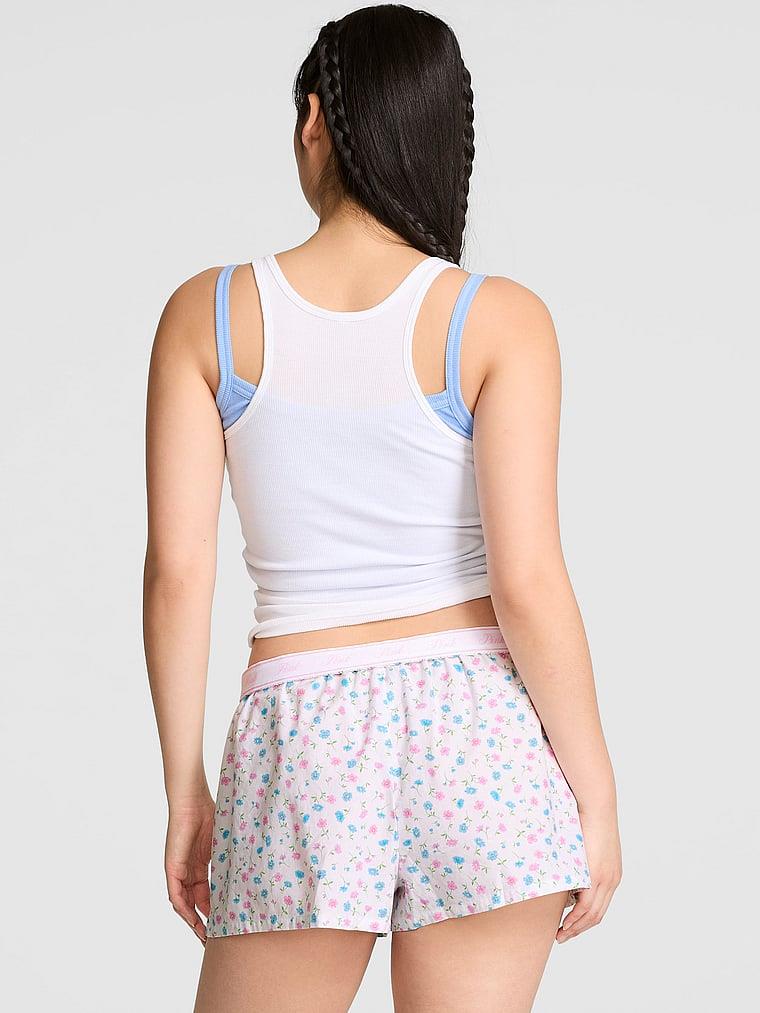 Pink Tencel Boxy Pijama Sortu arka görünümü