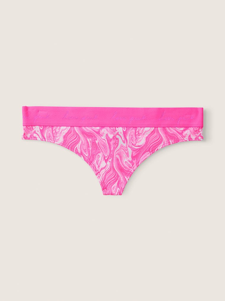 Victorias S Secret Pink Logolu Tanga arka görünümü