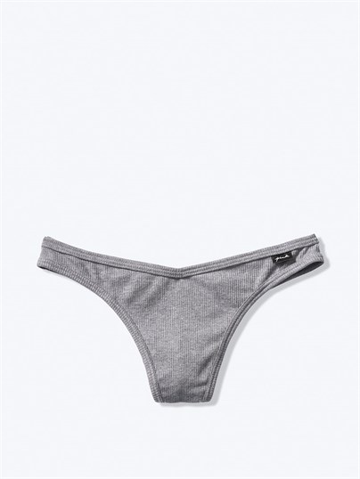 Pink Pamuk Tanga Kulot ön görünüm