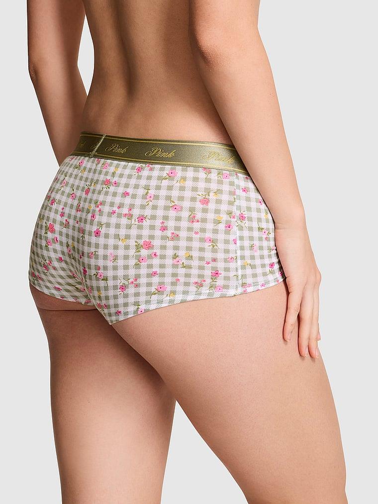 Pink Logolu Pamuklu Boyshort Kulot arka görünümü