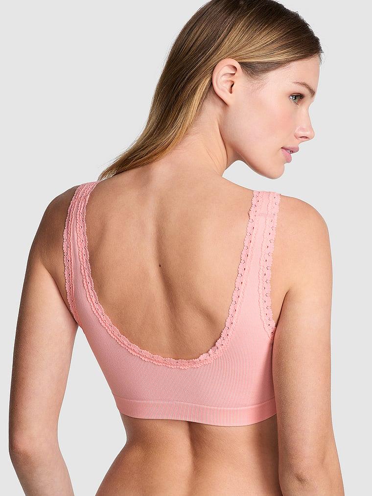 Pink Seamless Dekolteli Bralet arka görünümü