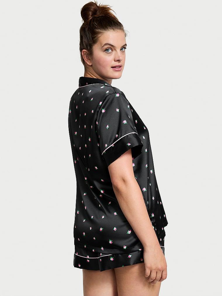 Saten Kısa Pijama Takimi arka görünümü