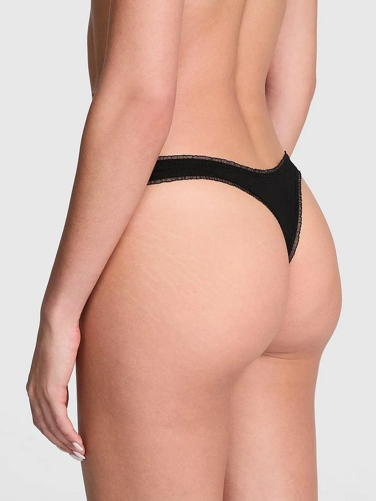 Pink Pamuklu Tanga arka görünüm