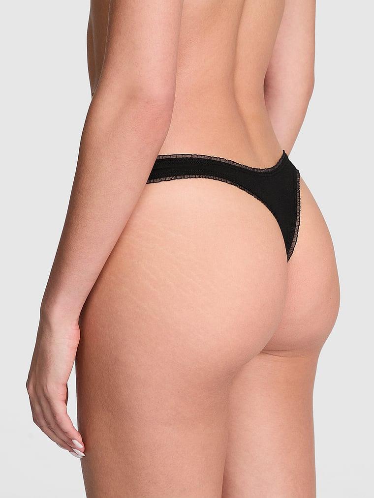 Pink Pamuklu Tanga arka görünümü