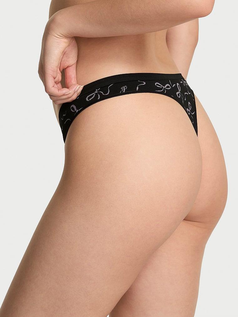 Pink Seamless Derin Bacak Kesim Tanga arka görünümü