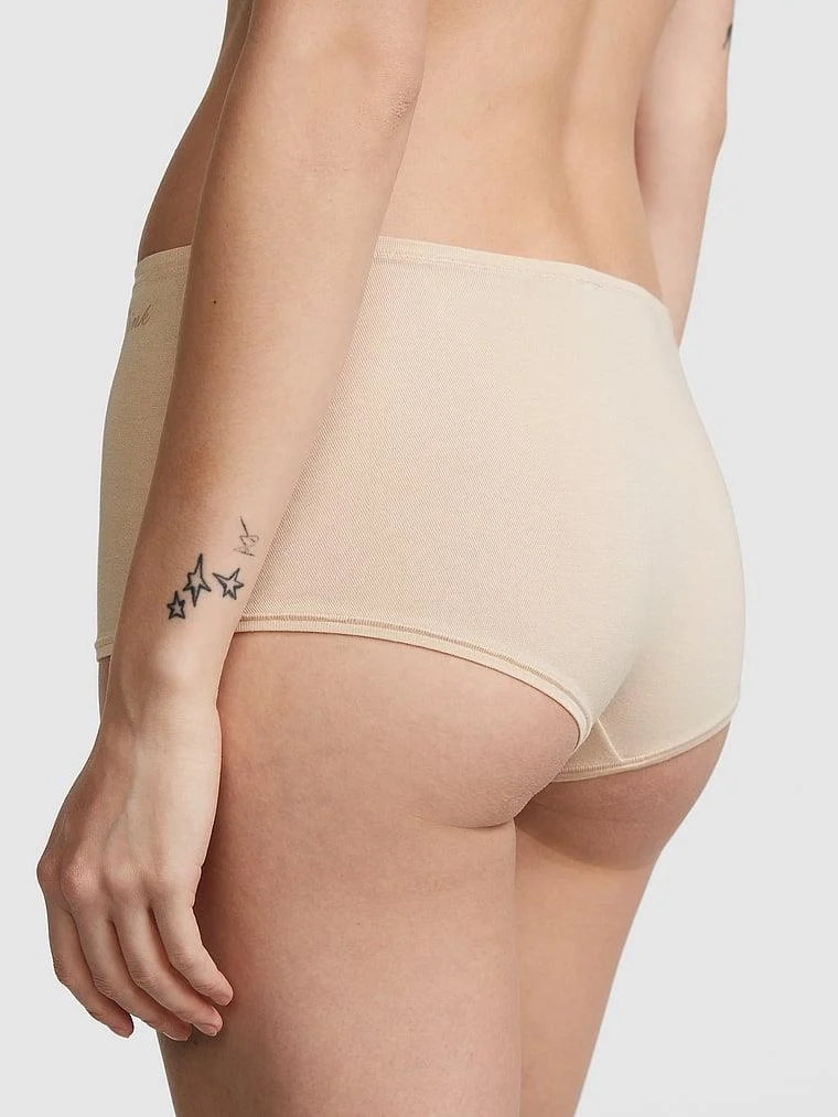 Pink Pamuklu Boyshort Kulot arka görünüm