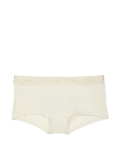 Pink Logolu Pamuklu Boyshort Kulot