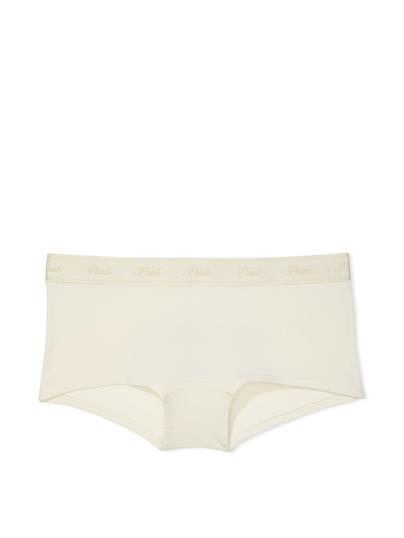 Pink Logolu Pamuklu Boyshort Kulot