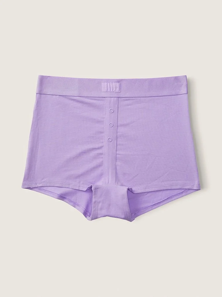 Pink Yüksek Bel Boyshort Ic Camasiri arka görünüm