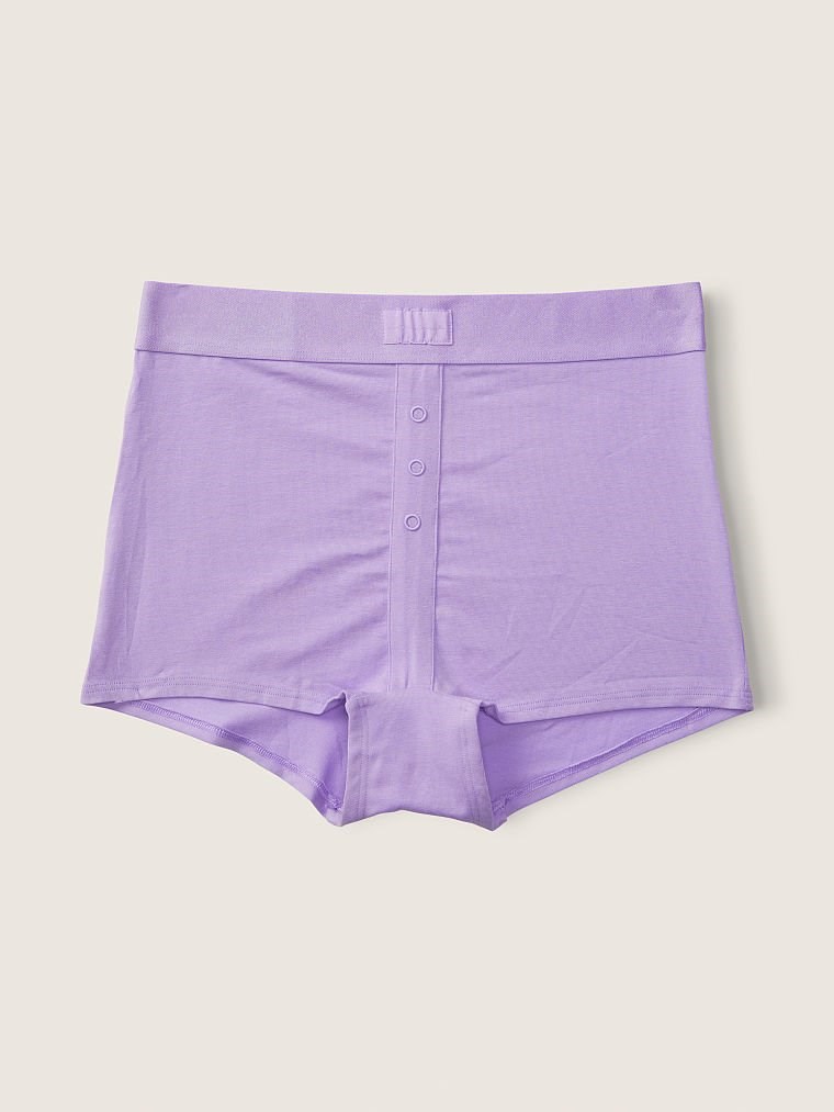 Pink Yüksek Bel Boyshort Ic Camasiri arka görünümü
