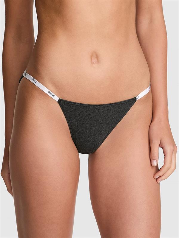 Pink Logolu Pamuklu Askili Bikini Kulotu